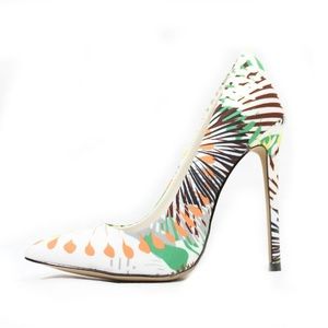Pointy Toe Multi Colored Stiletto High Heel Pumps